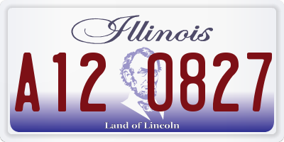 IL license plate A120827