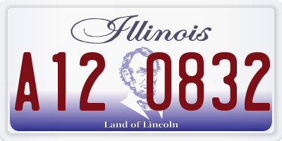 IL license plate A120832