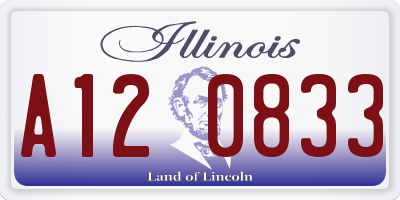 IL license plate A120833