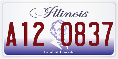 IL license plate A120837