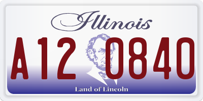 IL license plate A120840