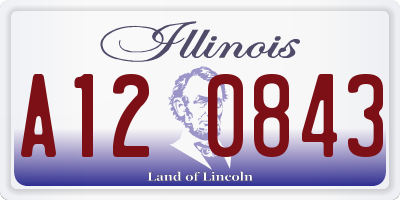 IL license plate A120843