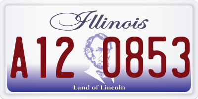 IL license plate A120853