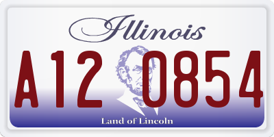 IL license plate A120854