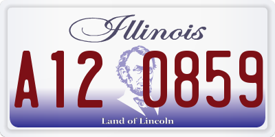 IL license plate A120859