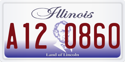 IL license plate A120860