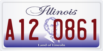 IL license plate A120861