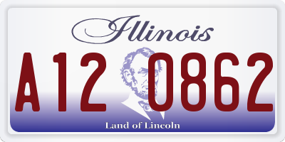 IL license plate A120862