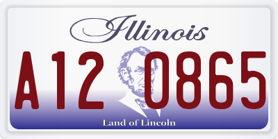 IL license plate A120865