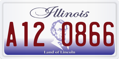 IL license plate A120866