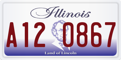 IL license plate A120867
