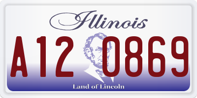 IL license plate A120869