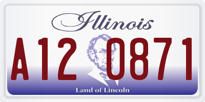 IL license plate A120871