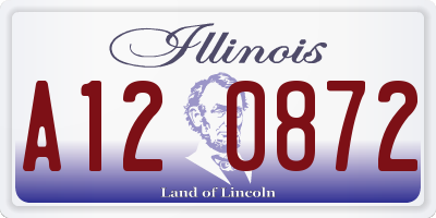 IL license plate A120872