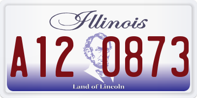 IL license plate A120873