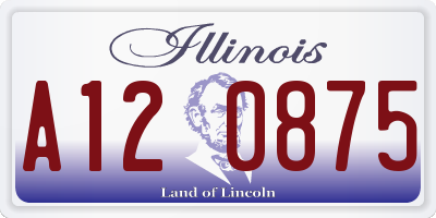 IL license plate A120875