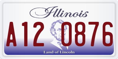 IL license plate A120876