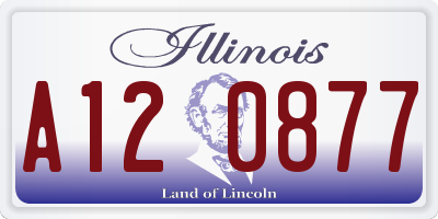 IL license plate A120877