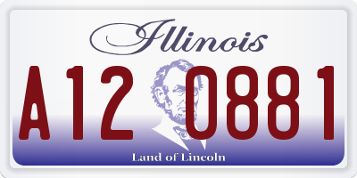 IL license plate A120881