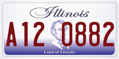 IL license plate A120882