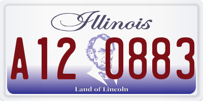IL license plate A120883
