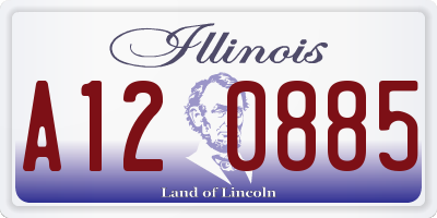 IL license plate A120885
