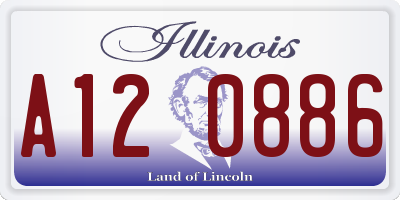 IL license plate A120886