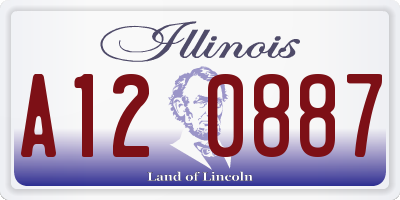 IL license plate A120887