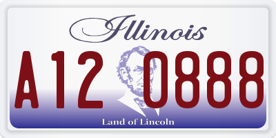 IL license plate A120888