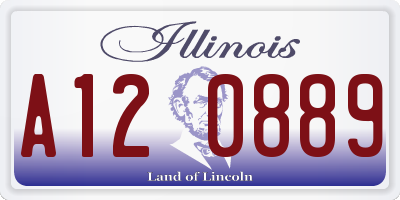 IL license plate A120889