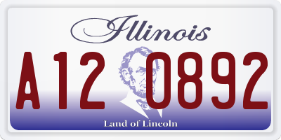 IL license plate A120892