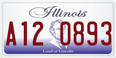 IL license plate A120893