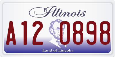 IL license plate A120898