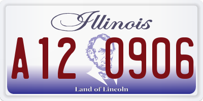 IL license plate A120906