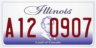 IL license plate A120907