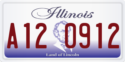 IL license plate A120912