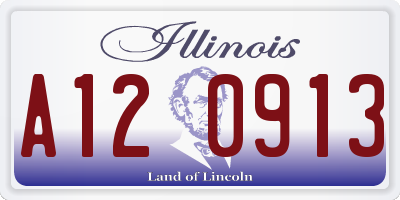 IL license plate A120913