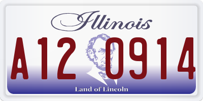 IL license plate A120914