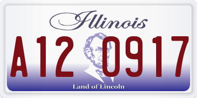 IL license plate A120917