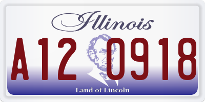 IL license plate A120918