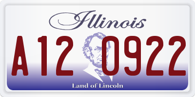 IL license plate A120922