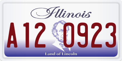 IL license plate A120923