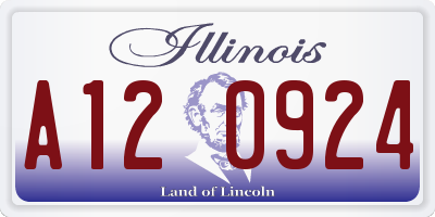 IL license plate A120924