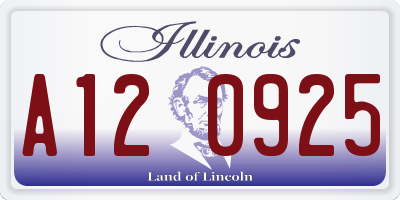 IL license plate A120925
