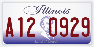 IL license plate A120929