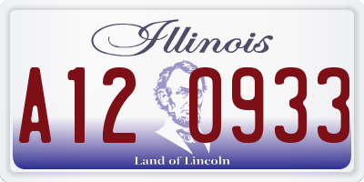 IL license plate A120933
