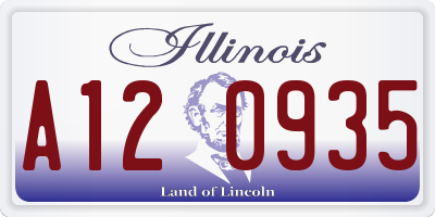 IL license plate A120935