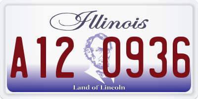 IL license plate A120936