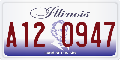 IL license plate A120947