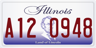 IL license plate A120948